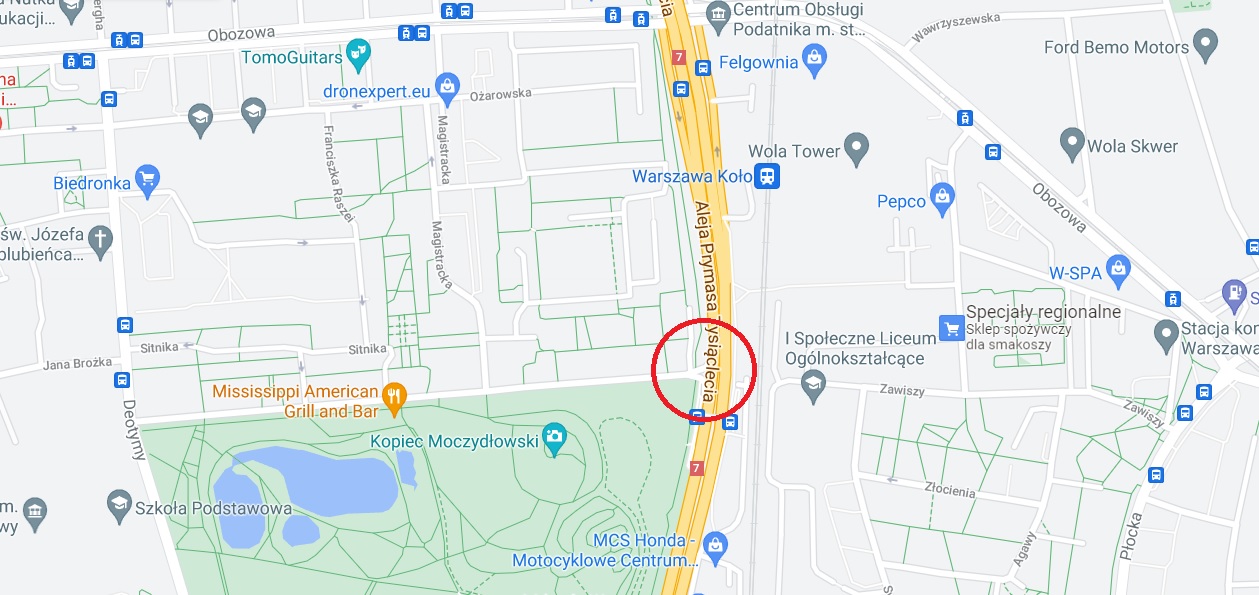 ZDM chce zamknięcia zjazdu z Al. Prymasa Tysiąclecia w ul. Czorsztyńską!