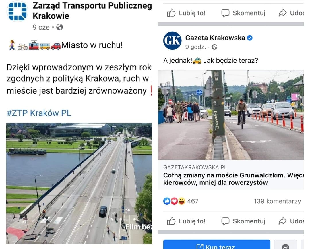 Kraków chce być sowieckim miastem i ma dość zwężania ulic