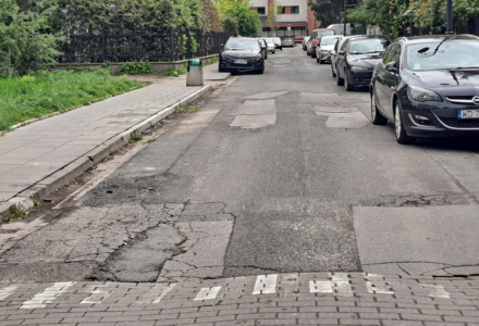 Tak wygląda Ul. Alfreda Nobla na Saskiej Kępie