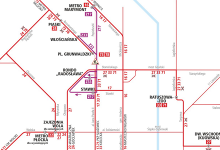 UWAGA! Od 22 marca do końca maja nie będą kursować tramwaje między Rondem Radosława a Metrem Marymont